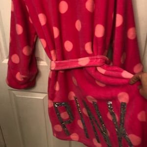 Victoria secret pink line robe size small